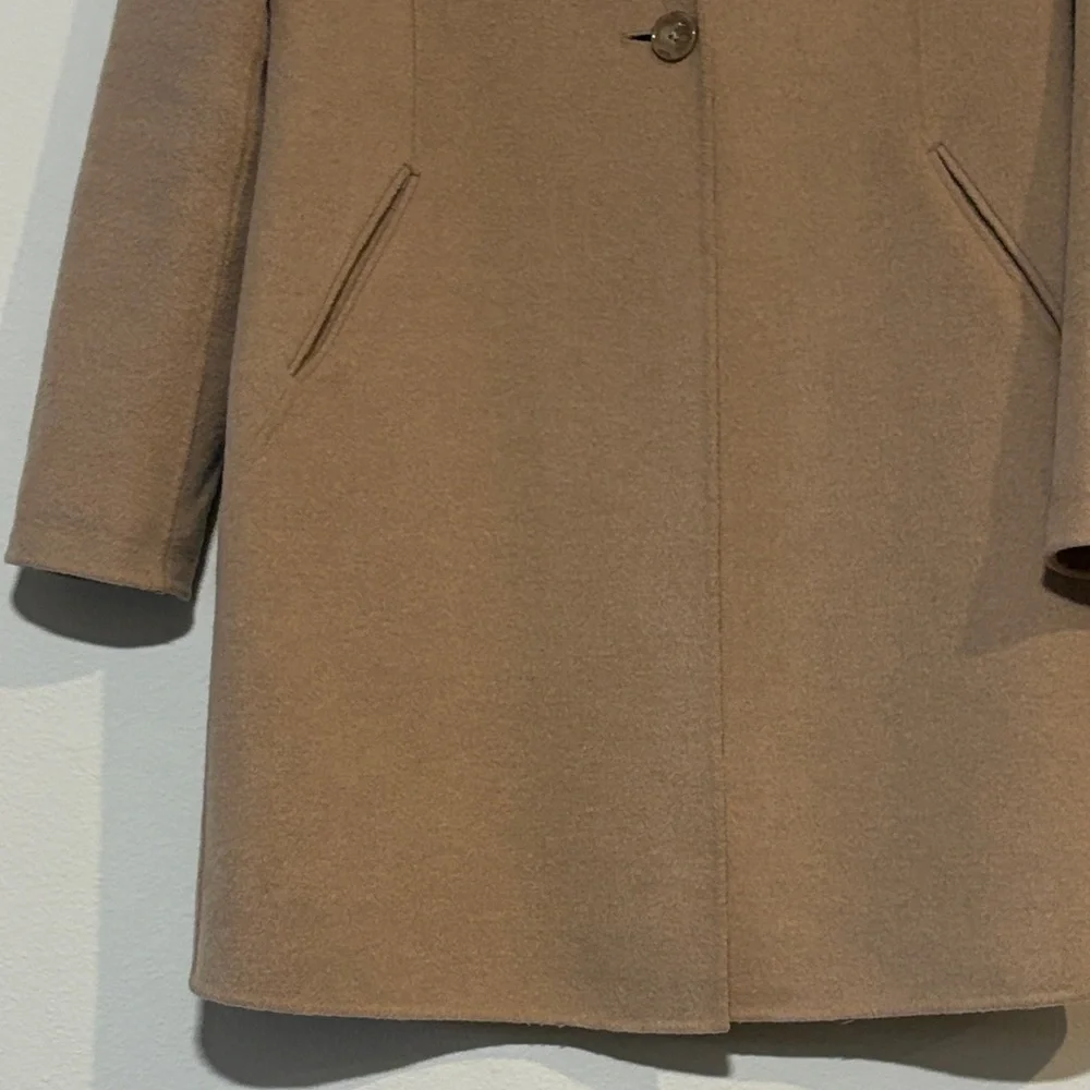 Michael Kors wool blend notch-lapel coat camel-colored